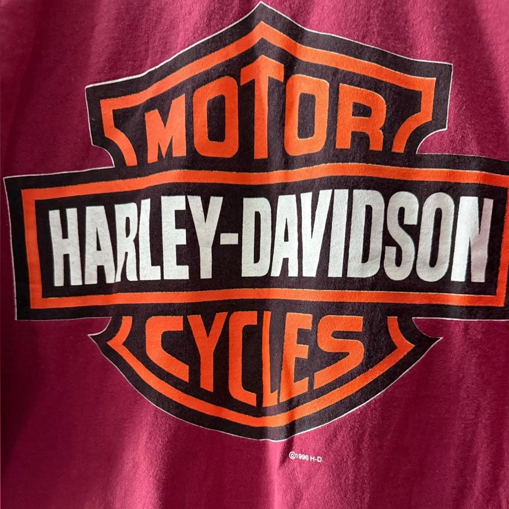 Men’s Vintage 1995 Harley-Davidson Motorcycle Short Sleeve Shirt, Size Large!